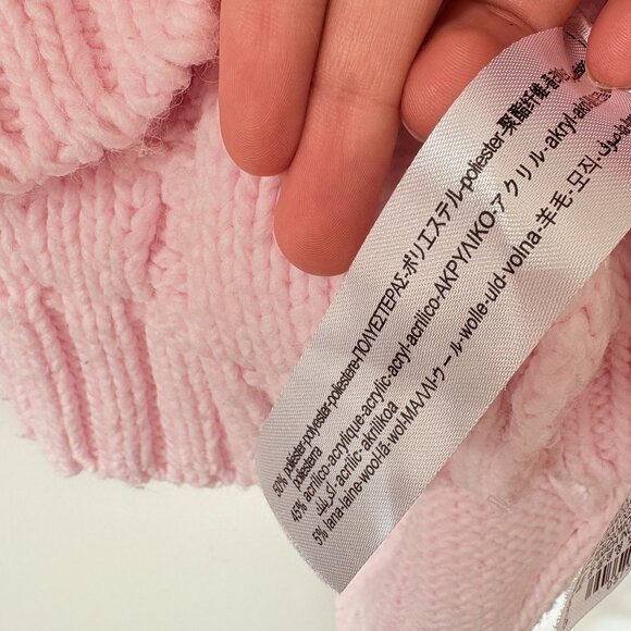 Zara Knit Pom Pom Turtleneck Sweater Light Pink Blogger Fav Size Large - Picture 10 of 10